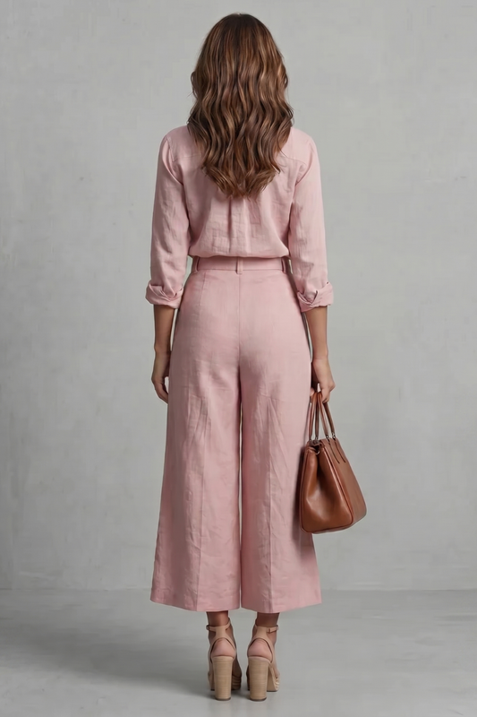 High-Waisted Wide-Leg Co-Ord Set