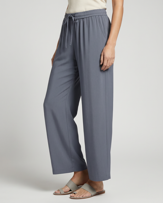 Palazzo Trousers With Drawstring Waist