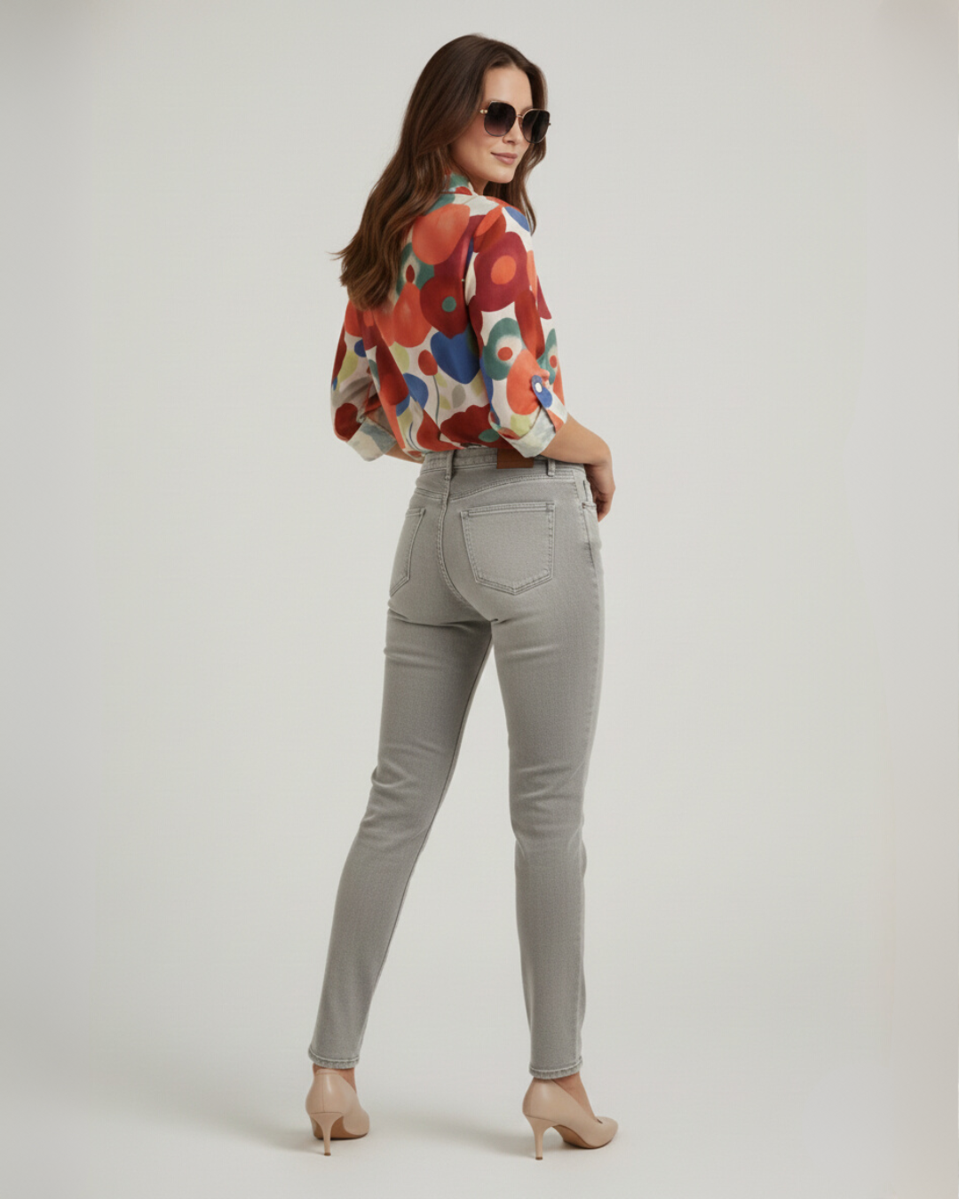Button Blouse With Floral Print