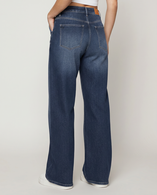 Denim Low Waist Wide-Leg Jeans