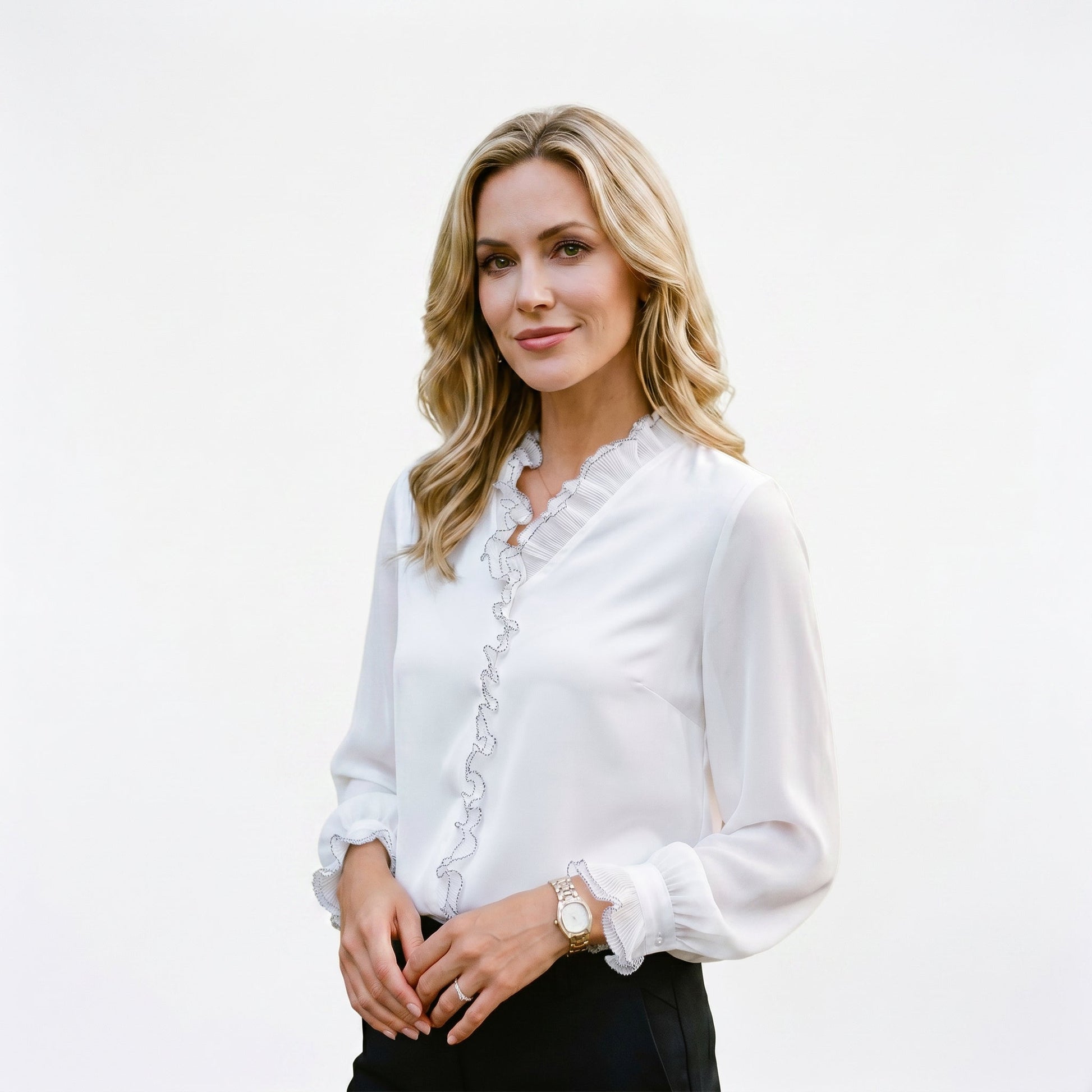 Feminine Long Sleeve Blouse