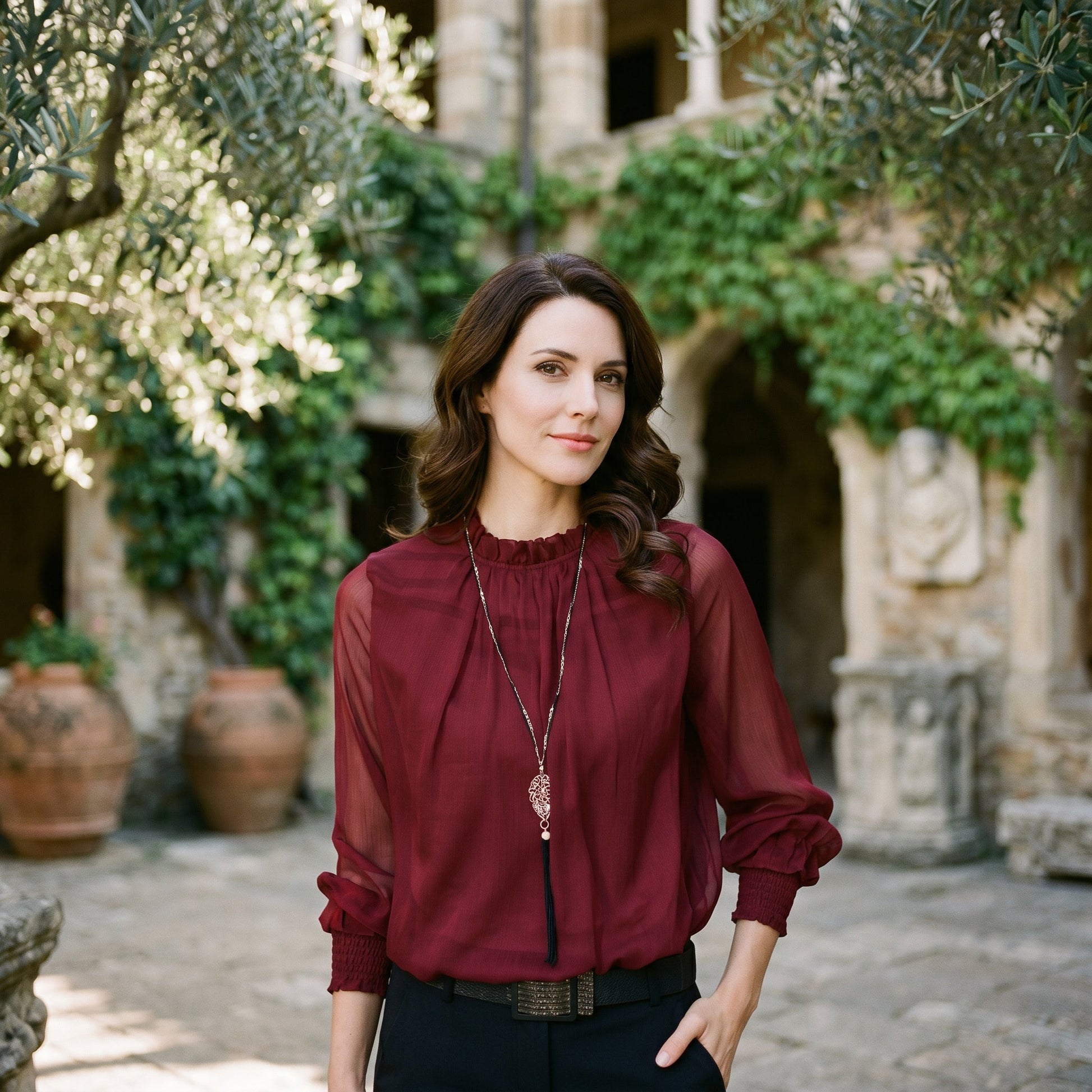 Feminine Long Sleeve Blouse