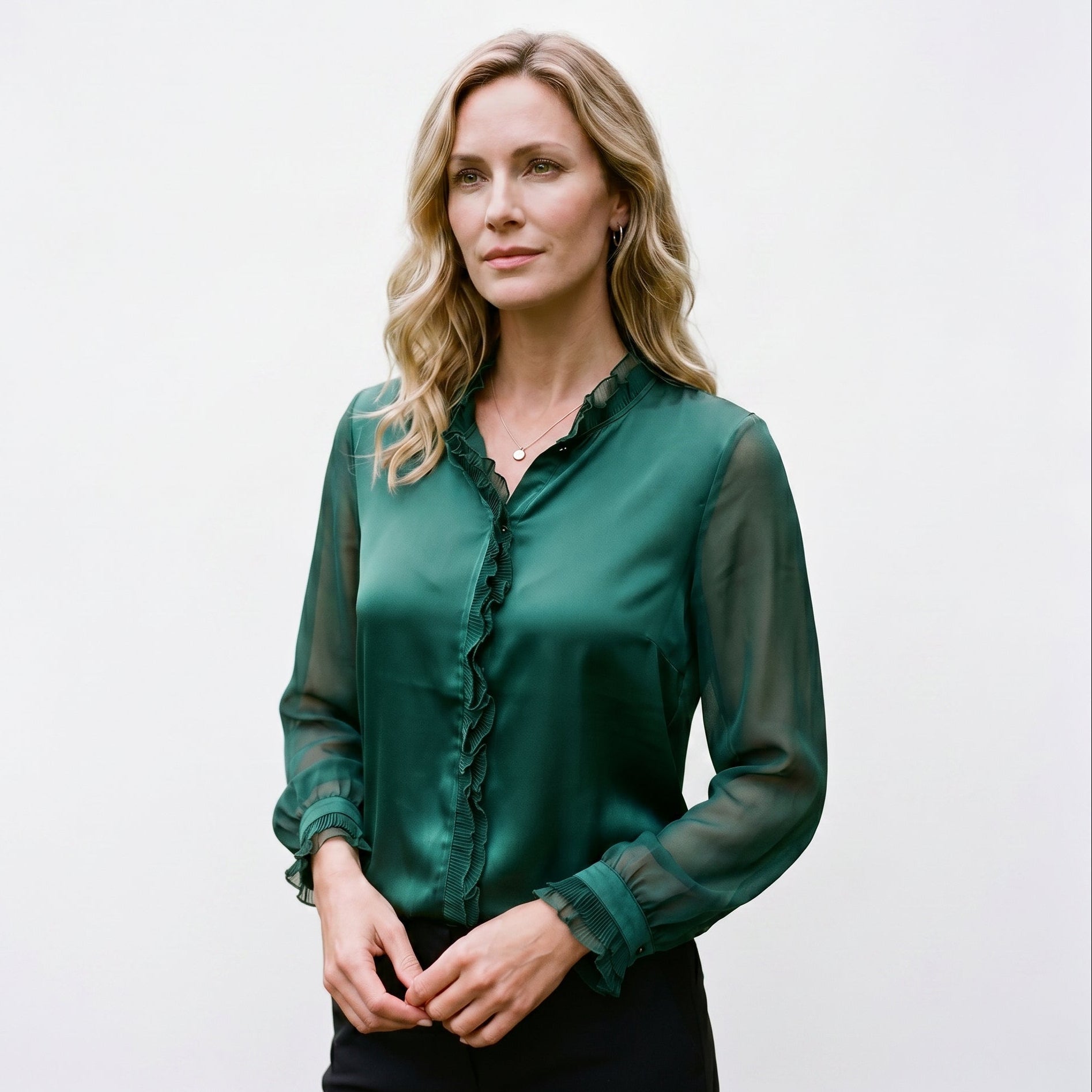 Feminine Long Sleeve Blouse