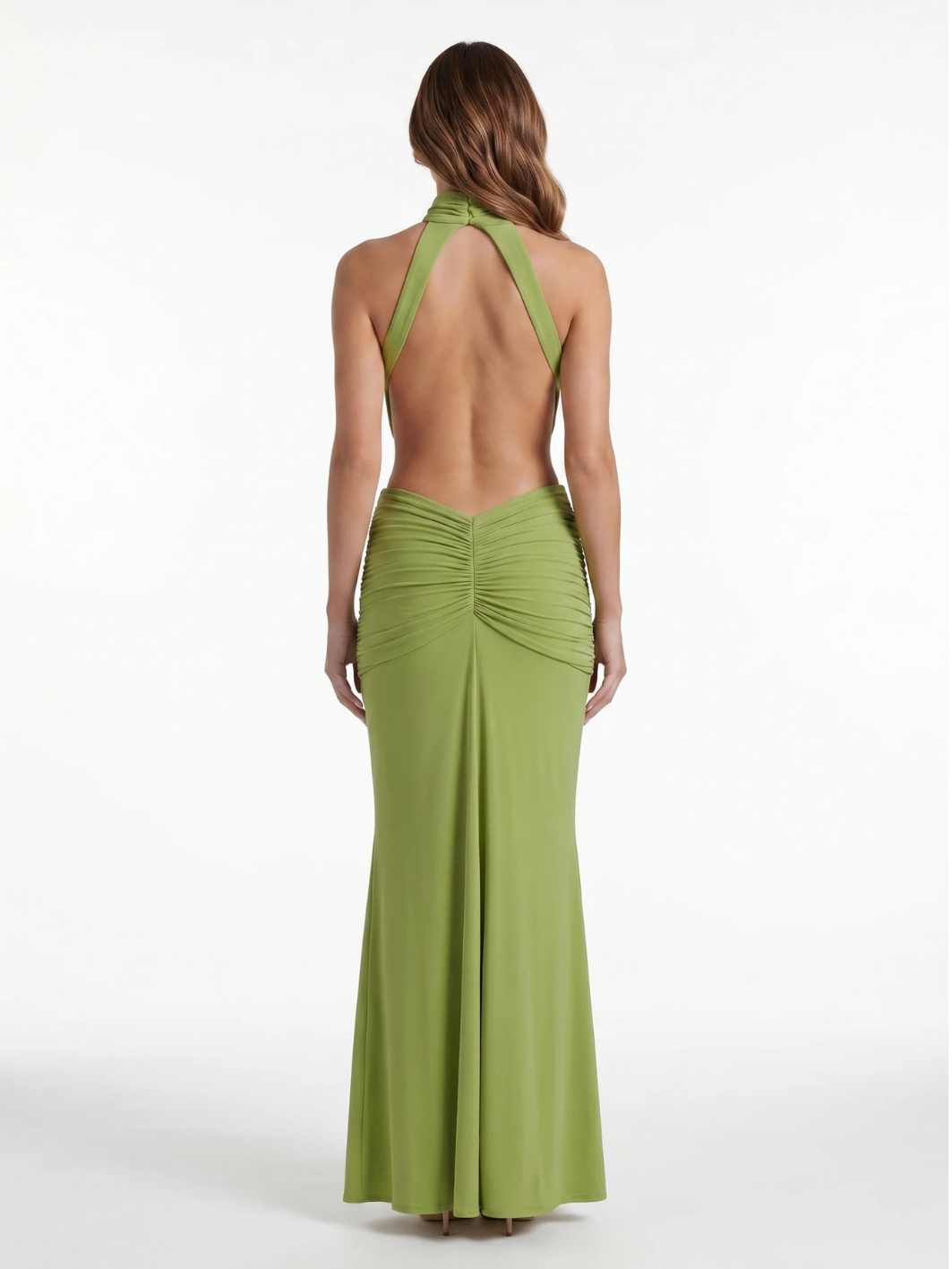 Halter Neck Side-Cutout Maxi Dress