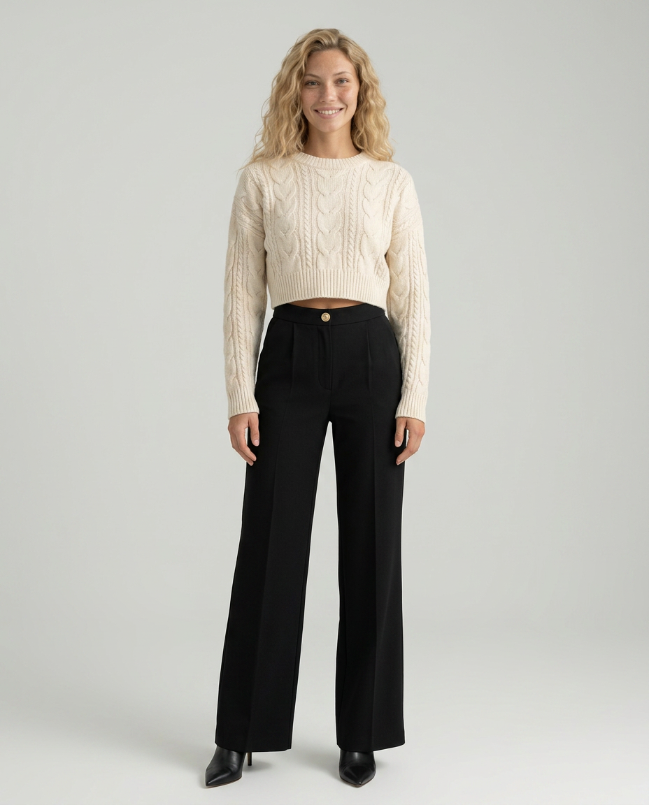 High Waist Palazzo Trousers
