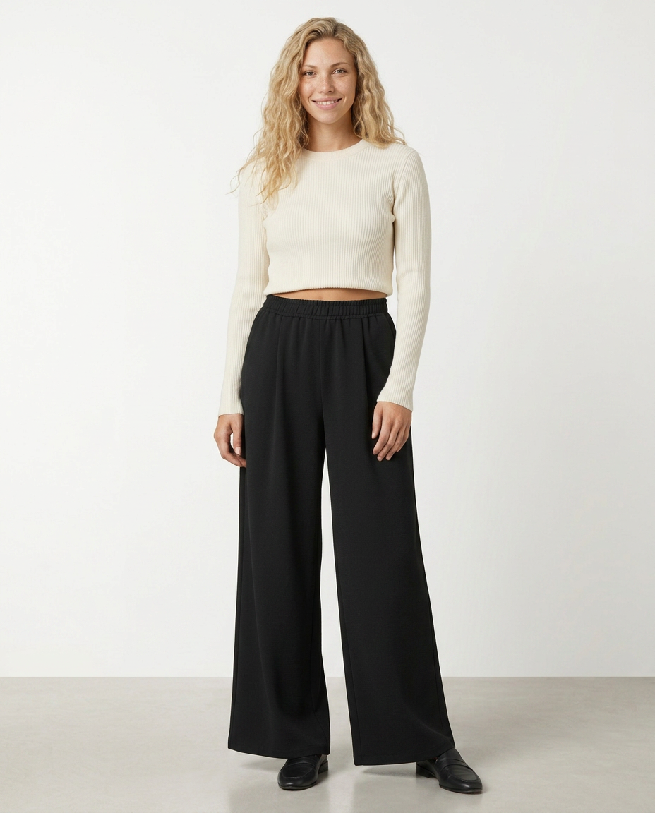 High Waist Wide Leg Trousers