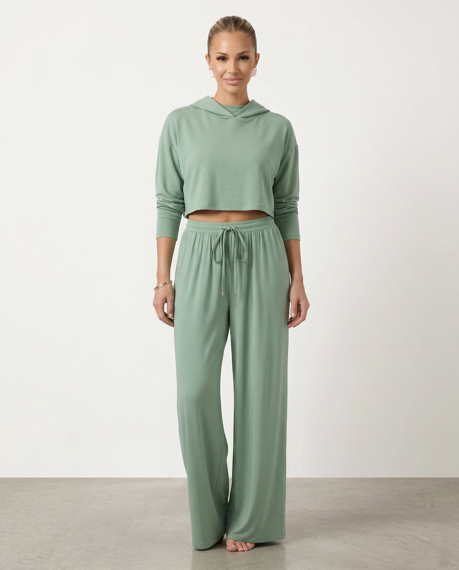 High-Waist Wide-Leg Trousers