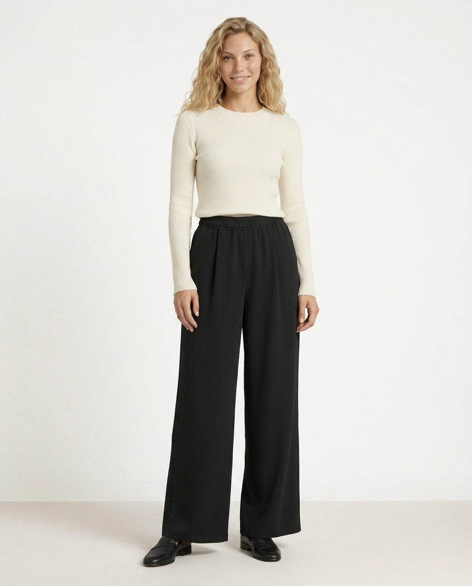 High Waist Wide Leg Trousers