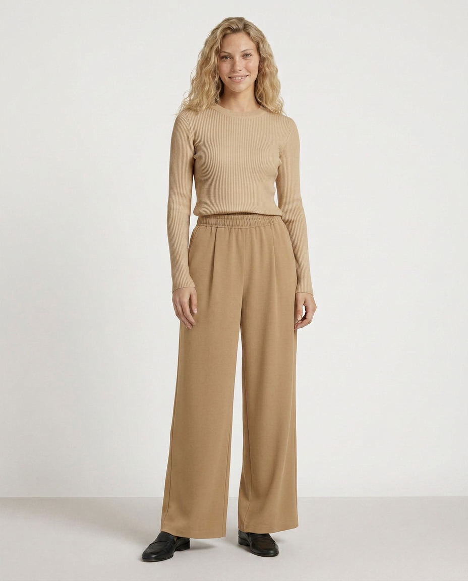 High Waist Wide Leg Trousers