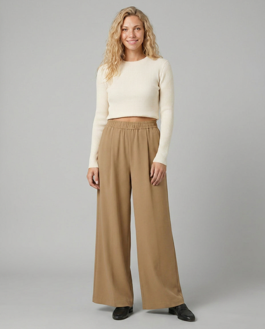 High Waist Wide Leg Trousers