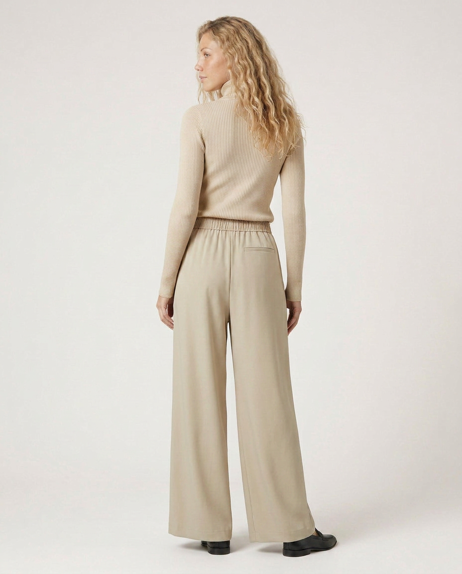 High Waist Wide Leg Trousers