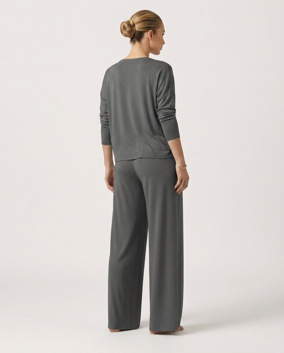 High-Waist Wide-Leg Trousers
