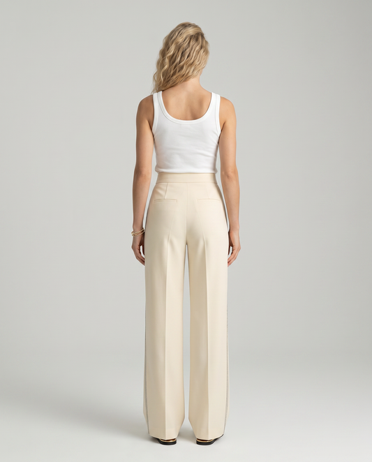 High-Waist Wide Leg Trousers With Tailored Finish