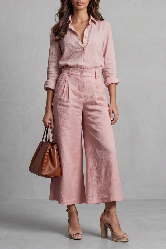 High-Waisted Wide-Leg Co-Ord Set