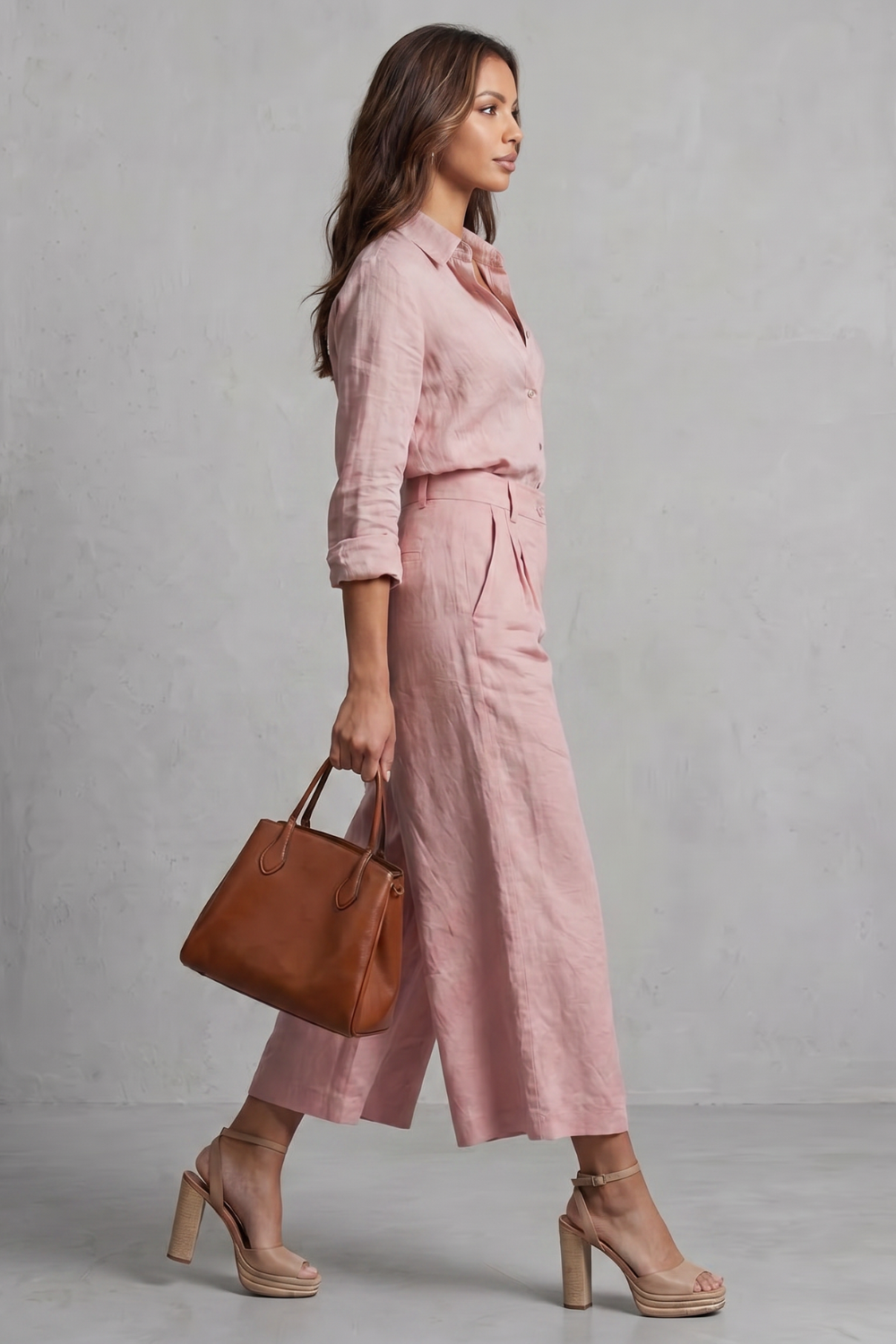 High-Waisted Wide-Leg Co-Ord Set