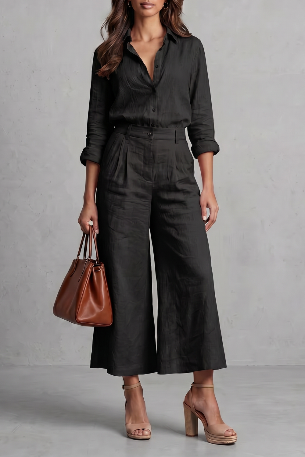 High-Waisted Wide-Leg Co-Ord Set
