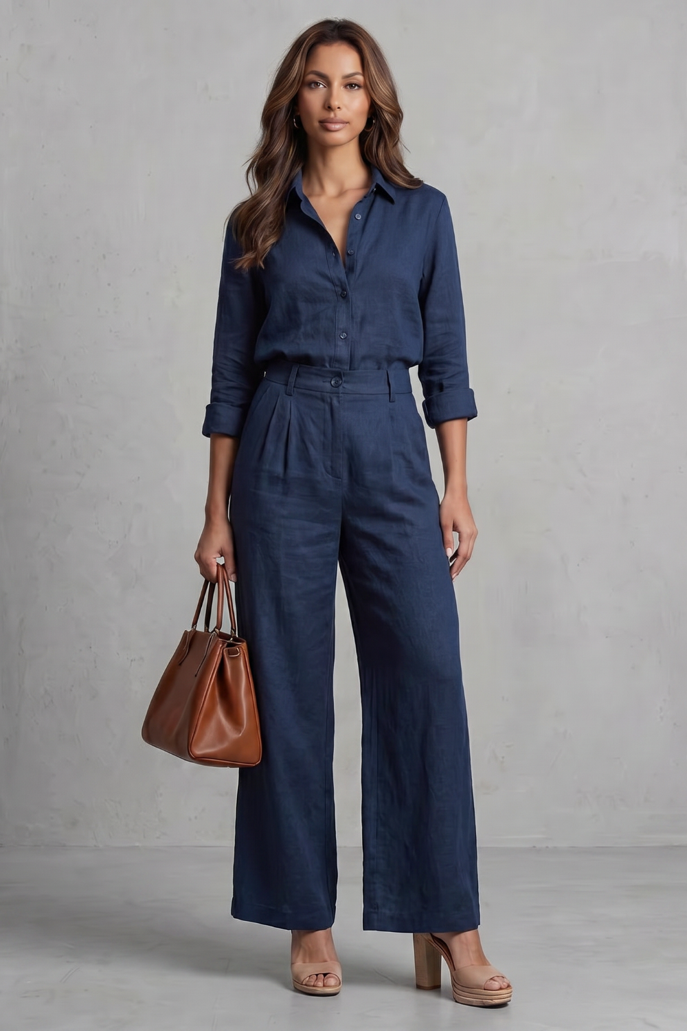 High-Waisted Wide-Leg Co-Ord Set