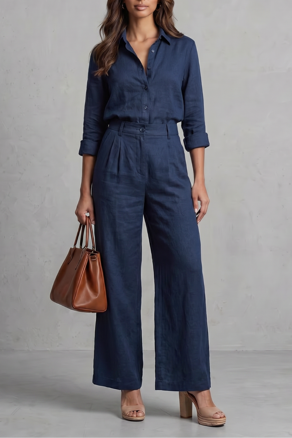 High-Waisted Wide-Leg Co-Ord Set