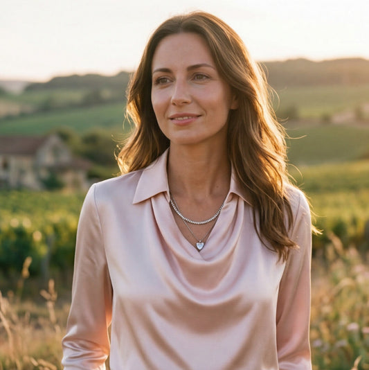 Long Sleeve Cowl Neck Blouse