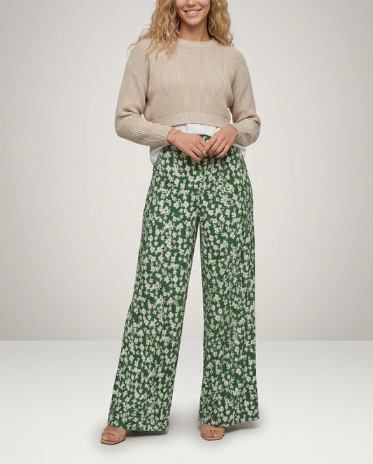 Palazzo Trousers With Floral Print