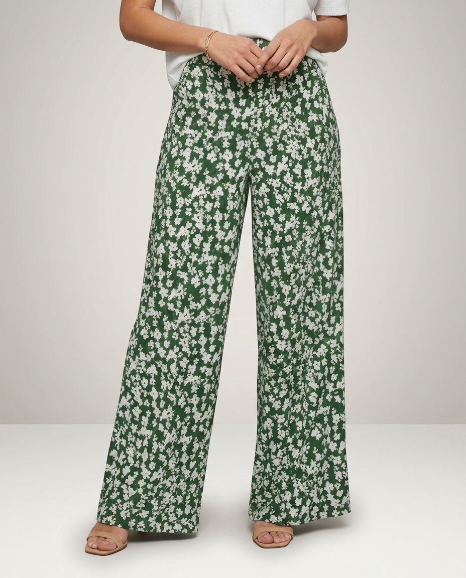 Palazzo Trousers With Floral Print