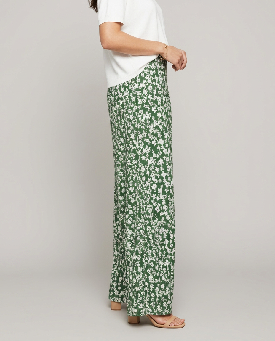 Palazzo Trousers With Floral Print