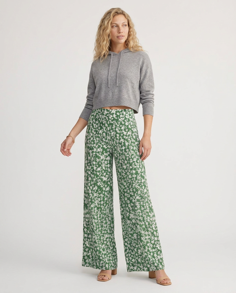 Palazzo Trousers With Floral Print
