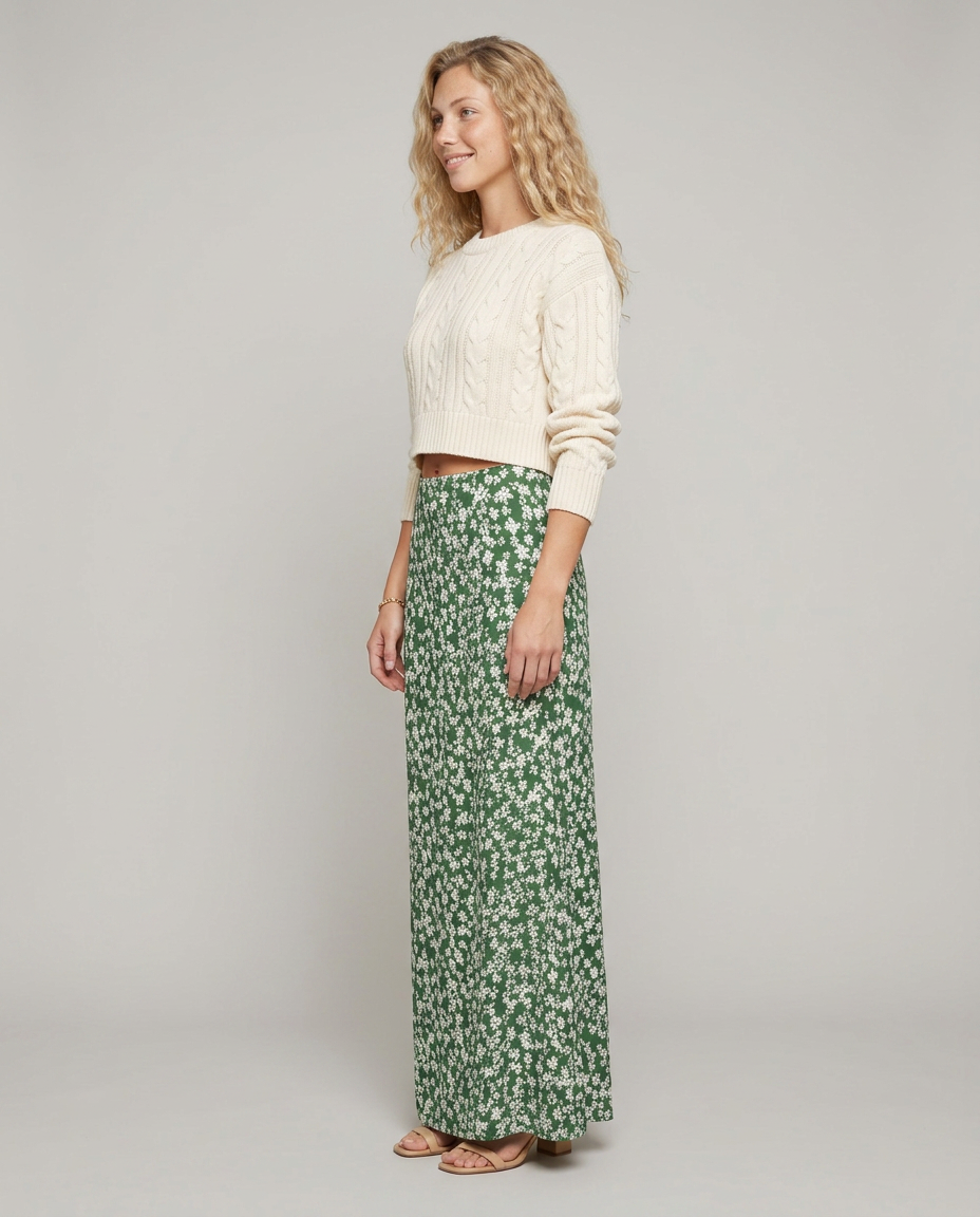 Palazzo Trousers With Floral Print