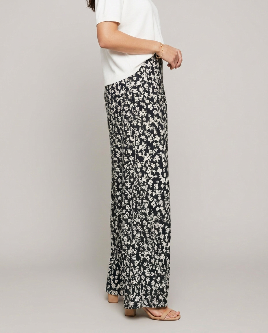 Palazzo Trousers With Floral Print