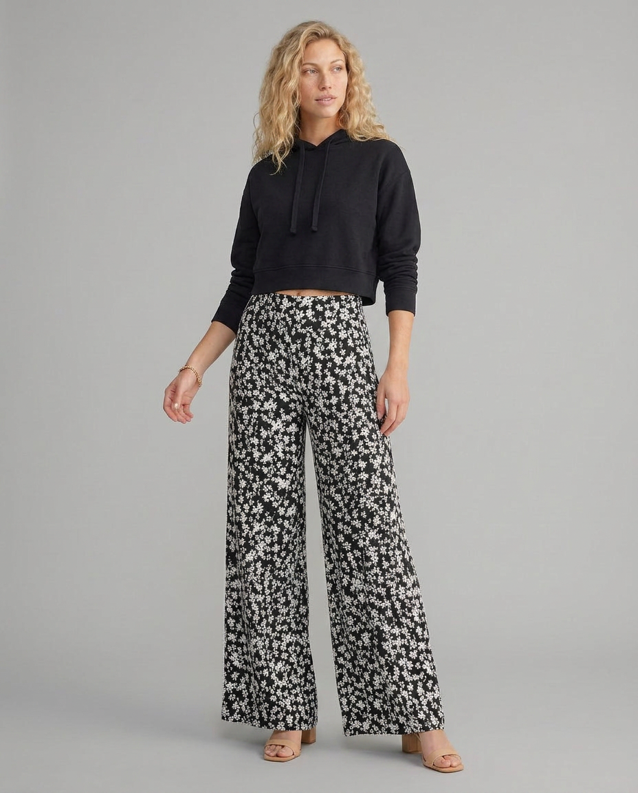 Palazzo Trousers With Floral Print