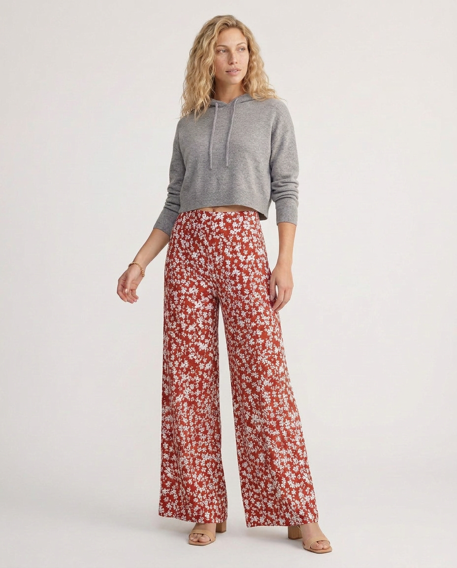 Palazzo Trousers With Floral Print