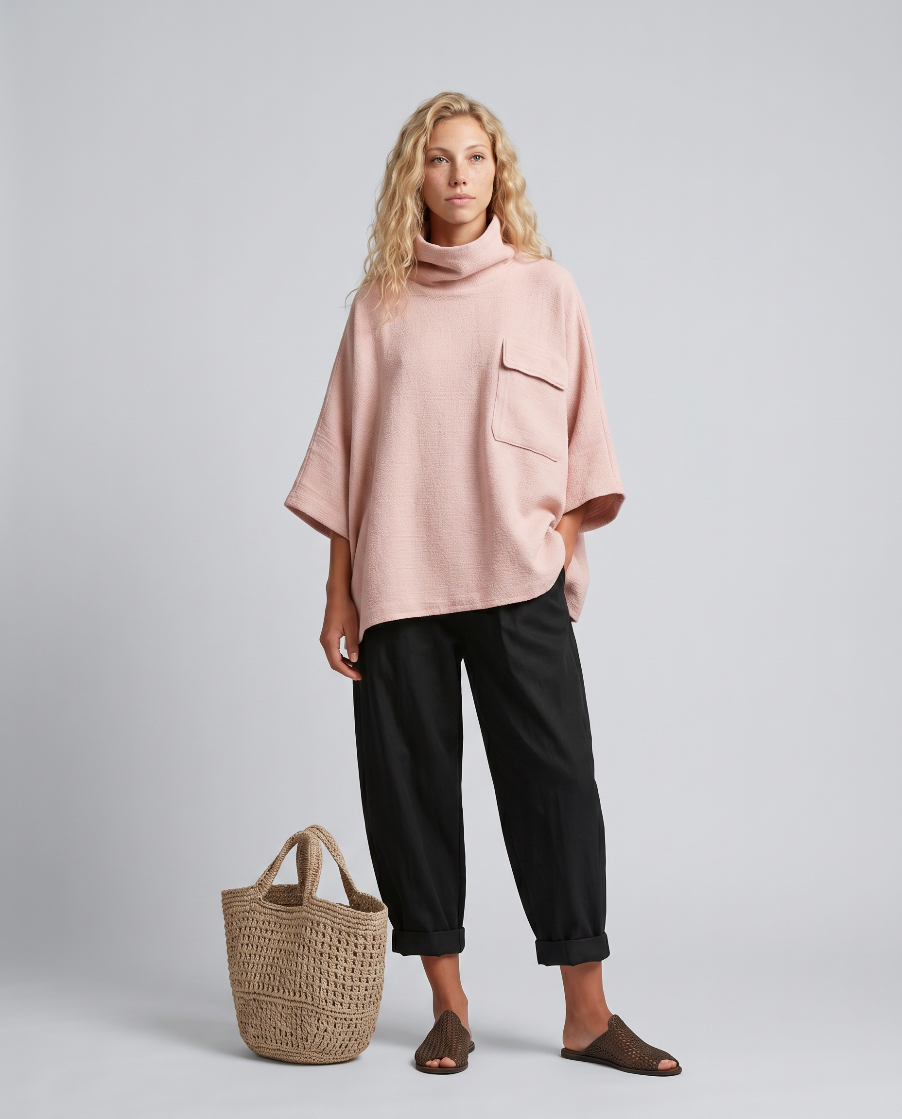 Relaxed Tapered Trousers with Side Pockets
