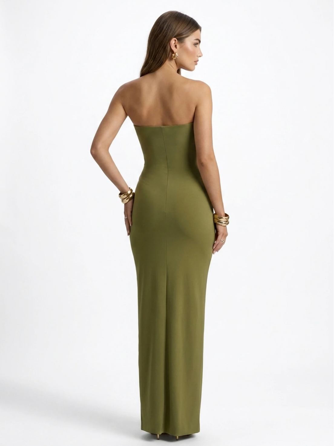 Sweetheart Maxi Dress With Sash