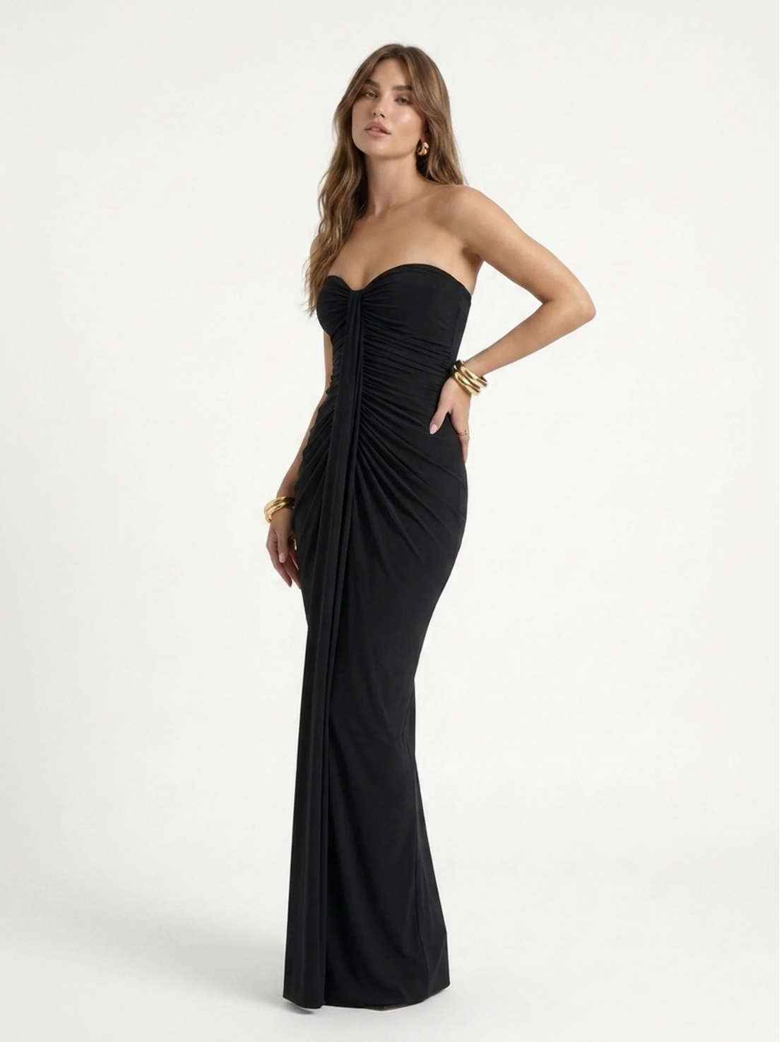 Sweetheart Maxi Dress With Sash