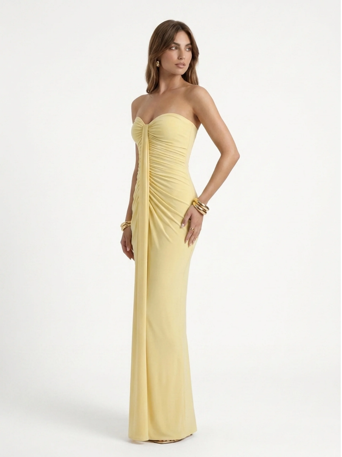 Sweetheart Maxi Dress With Sash