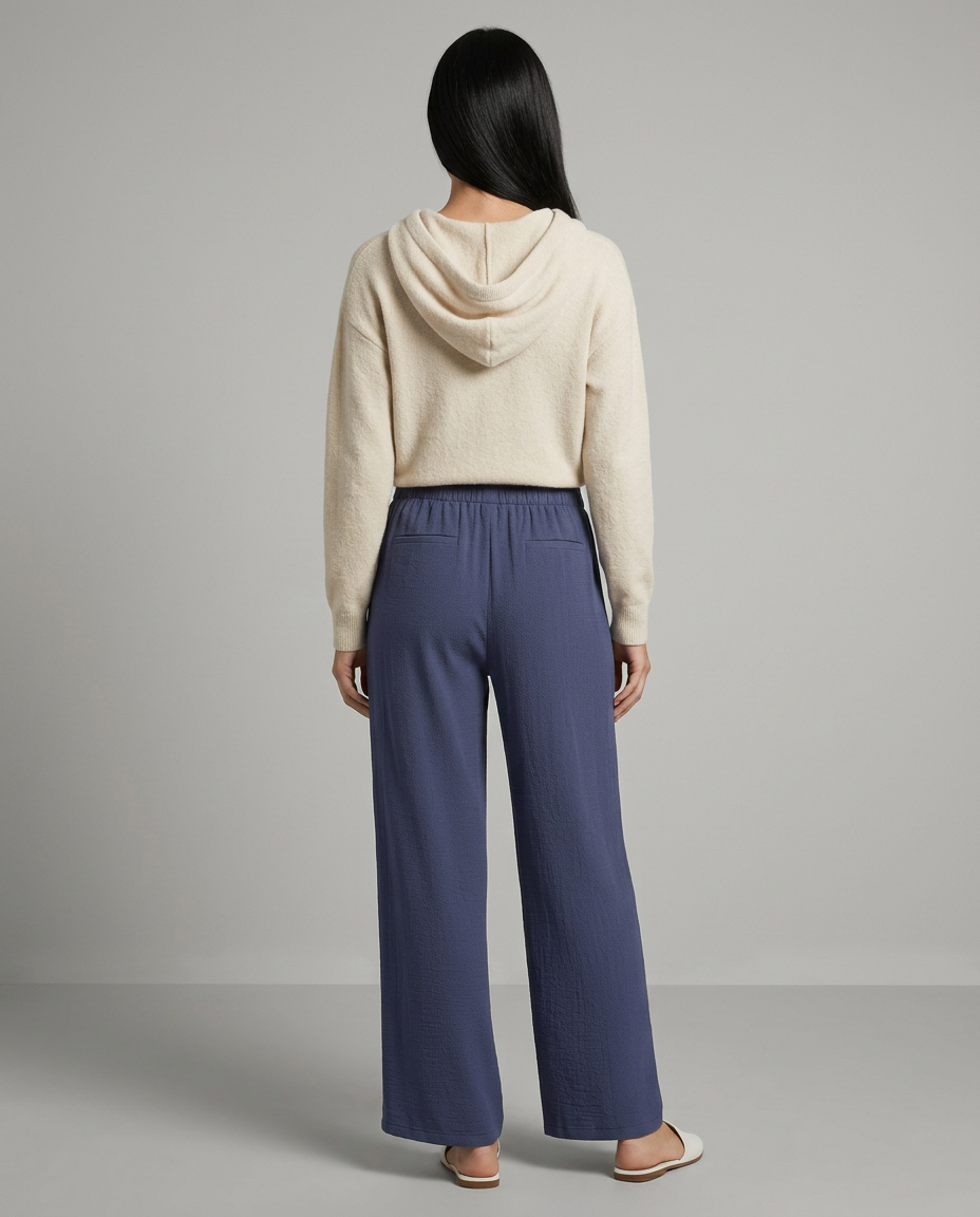 Wide-Leg Trousers With Drawstring Waist