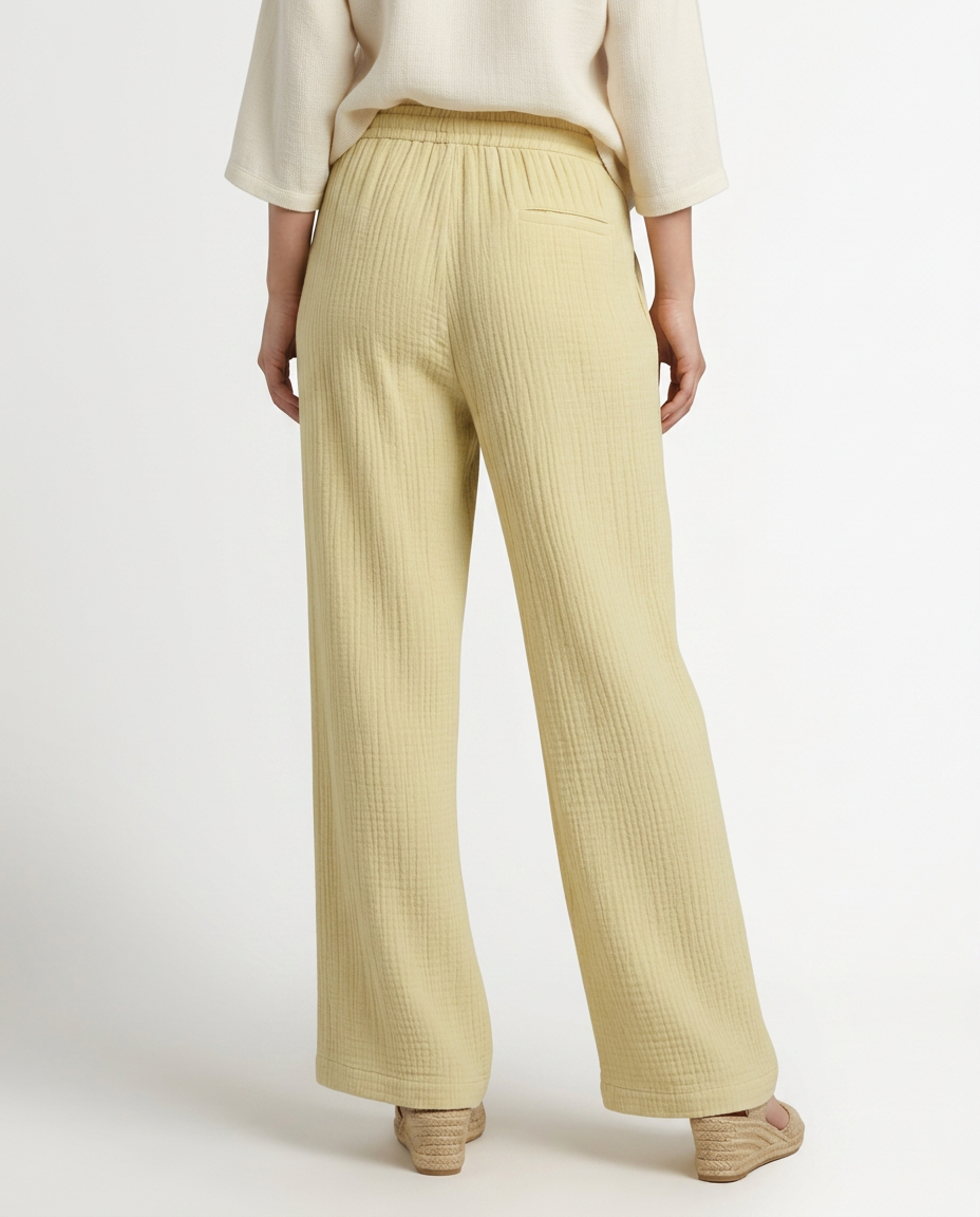 Wide-Leg Trousers With Elastic Waist