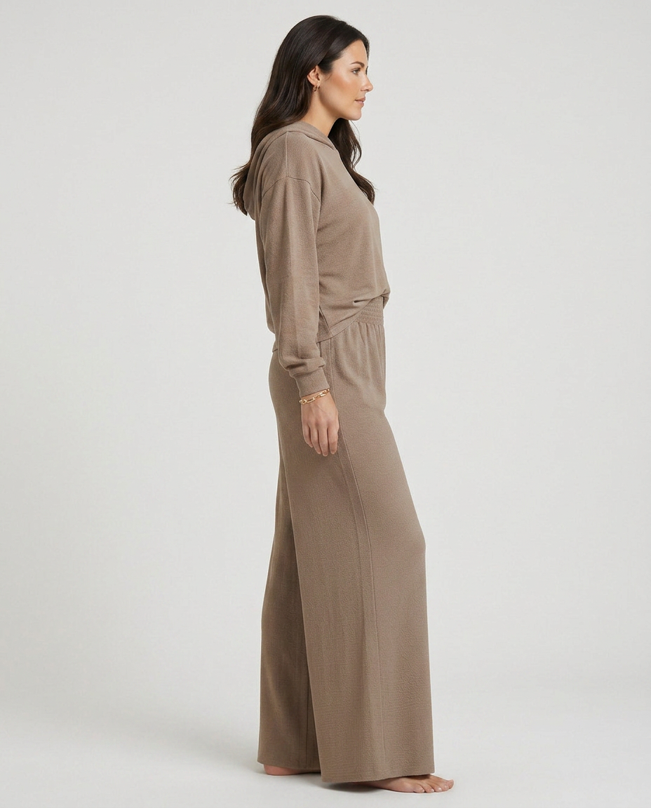 Wide-Leg Trousers With Elastic Waist