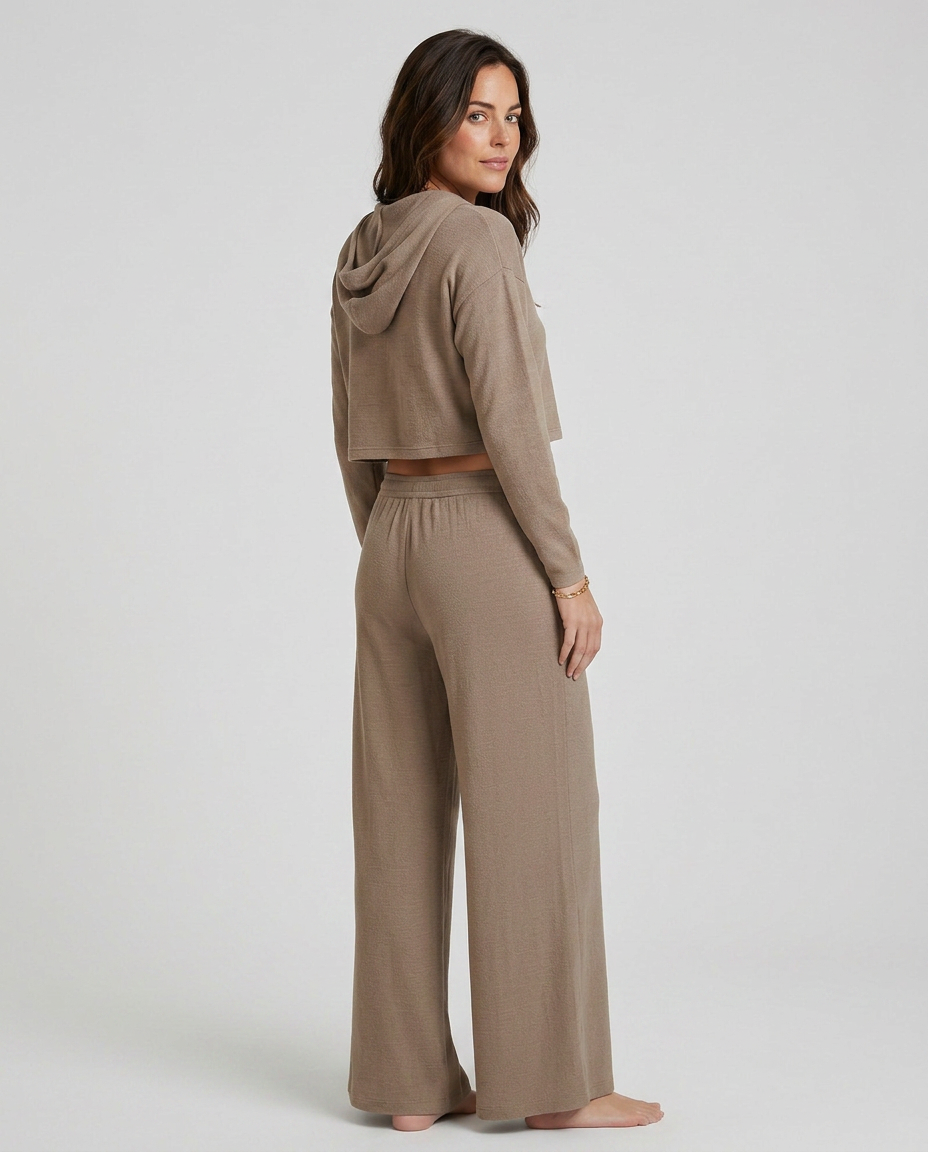 Wide-Leg Trousers With Elastic Waist