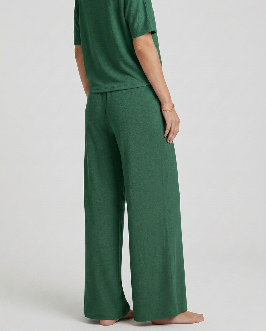 Wide-Leg Trousers With Elastic Waist
