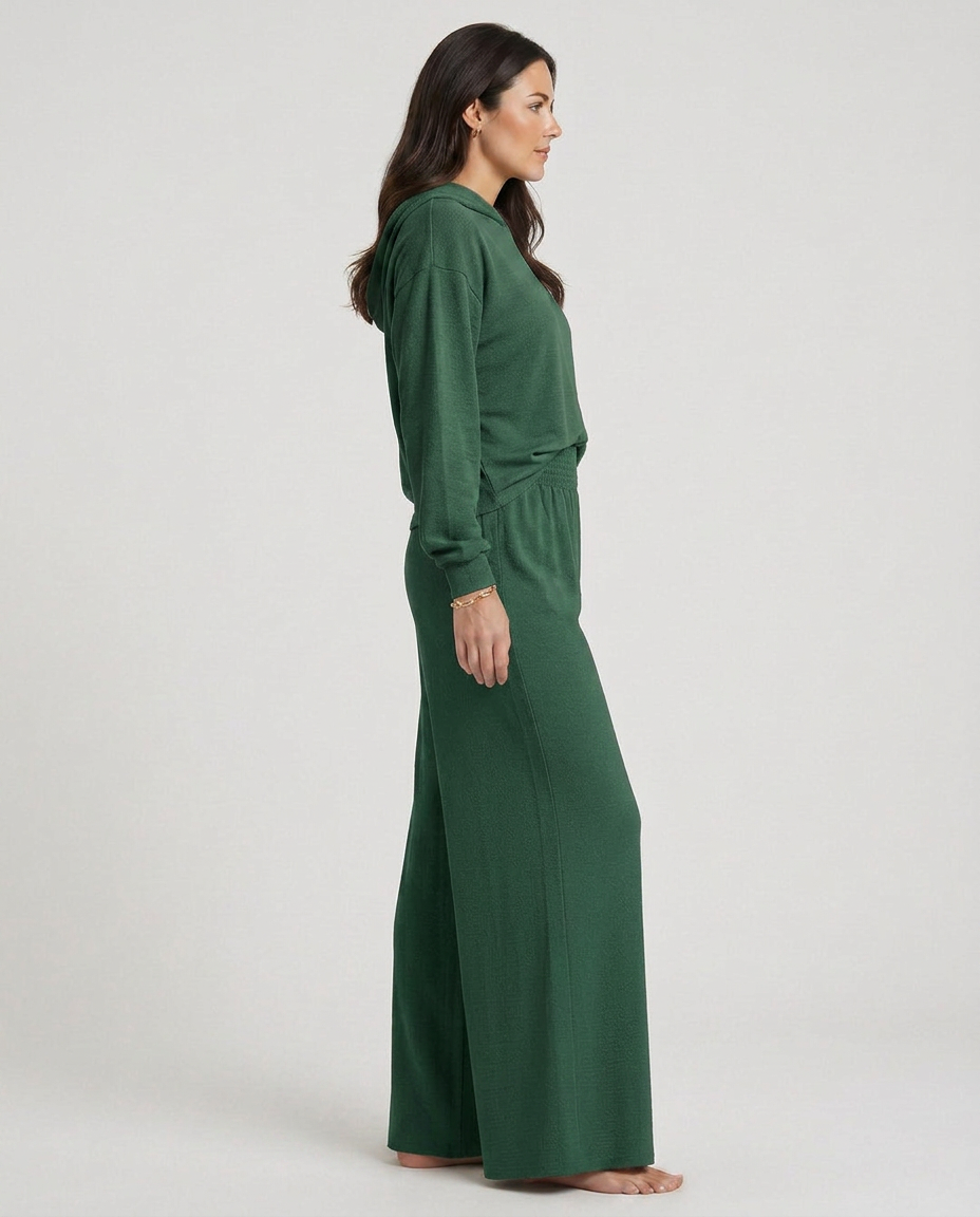 Wide-Leg Trousers With Elastic Waist