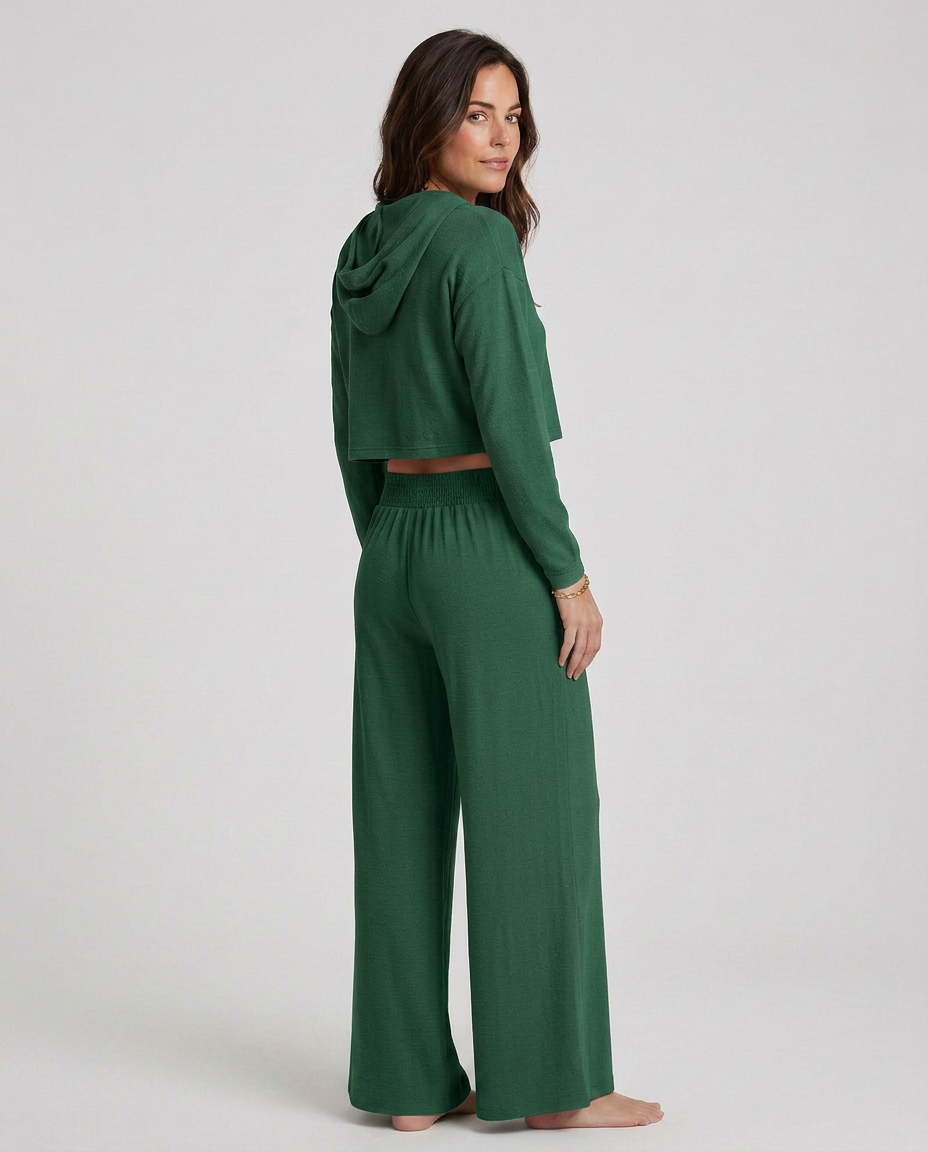 Wide-Leg Trousers With Elastic Waist
