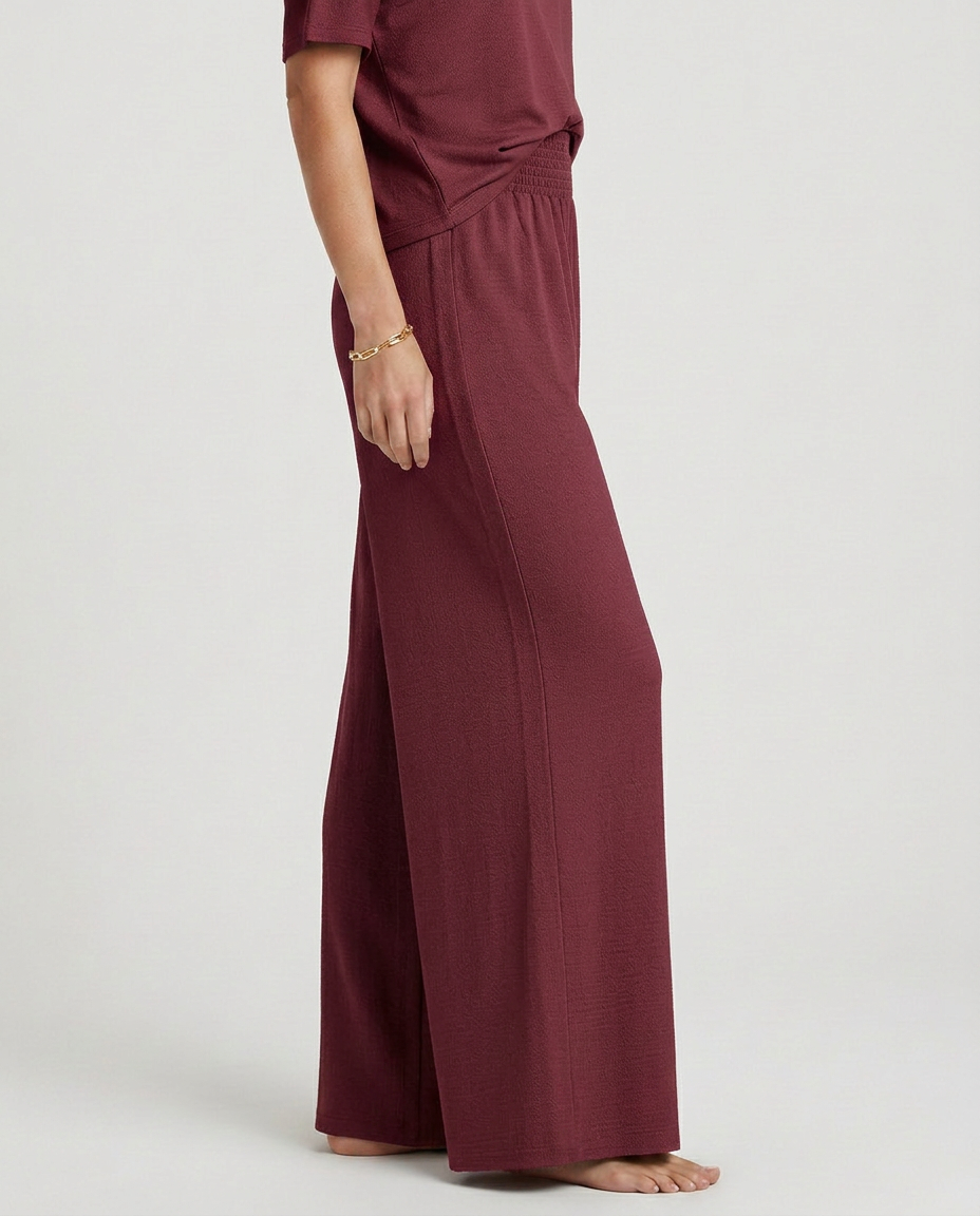 Wide-Leg Trousers With Elastic Waist