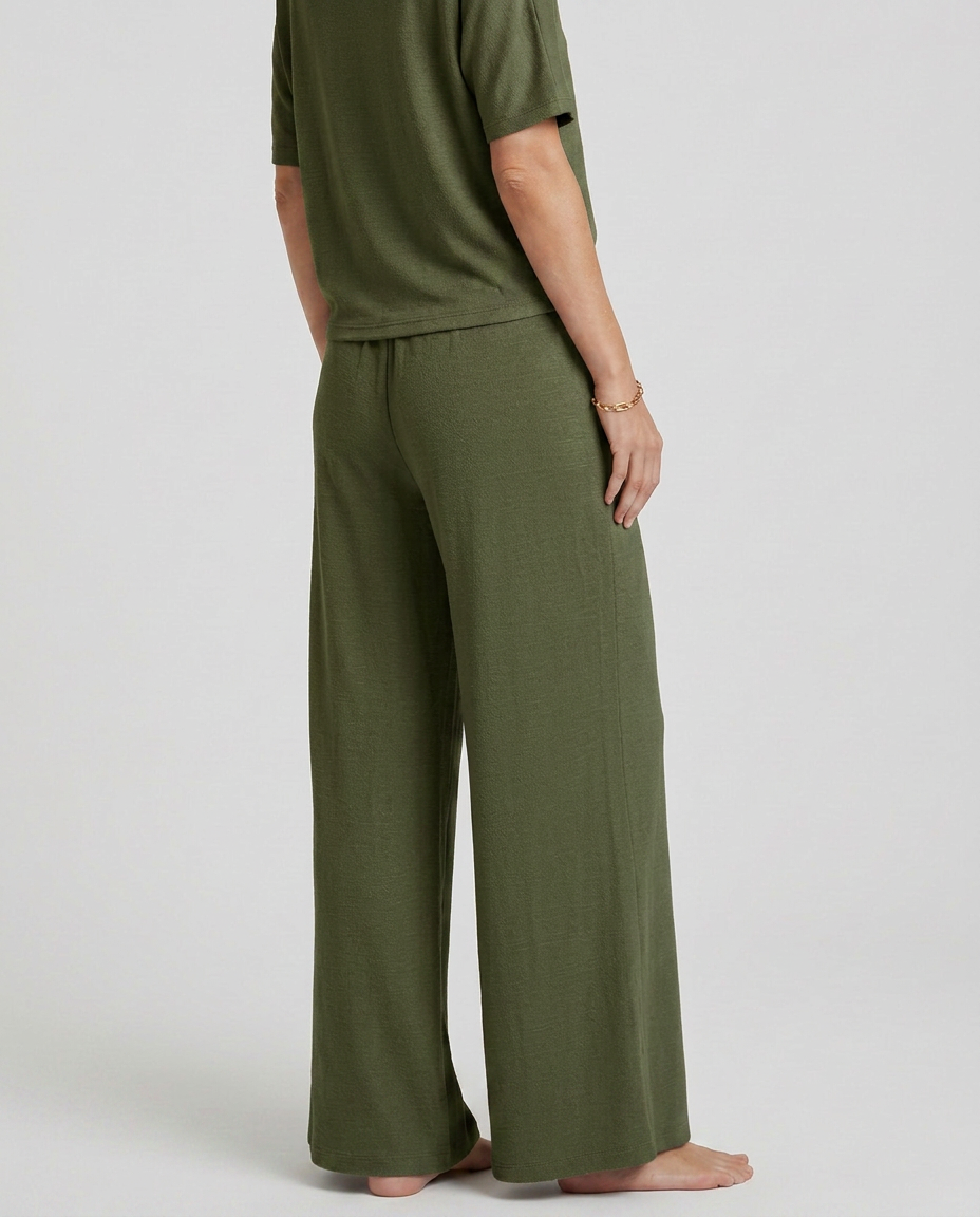 Wide-Leg Trousers With Elastic Waist