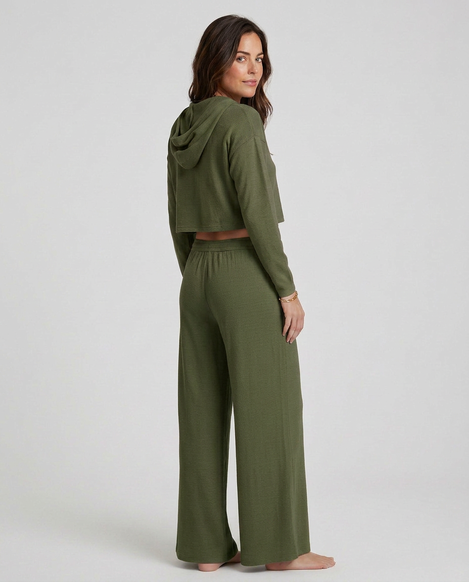 Wide-Leg Trousers With Elastic Waist