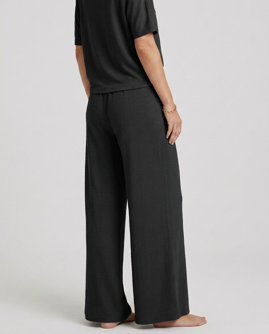 Wide-Leg Trousers With Elastic Waist