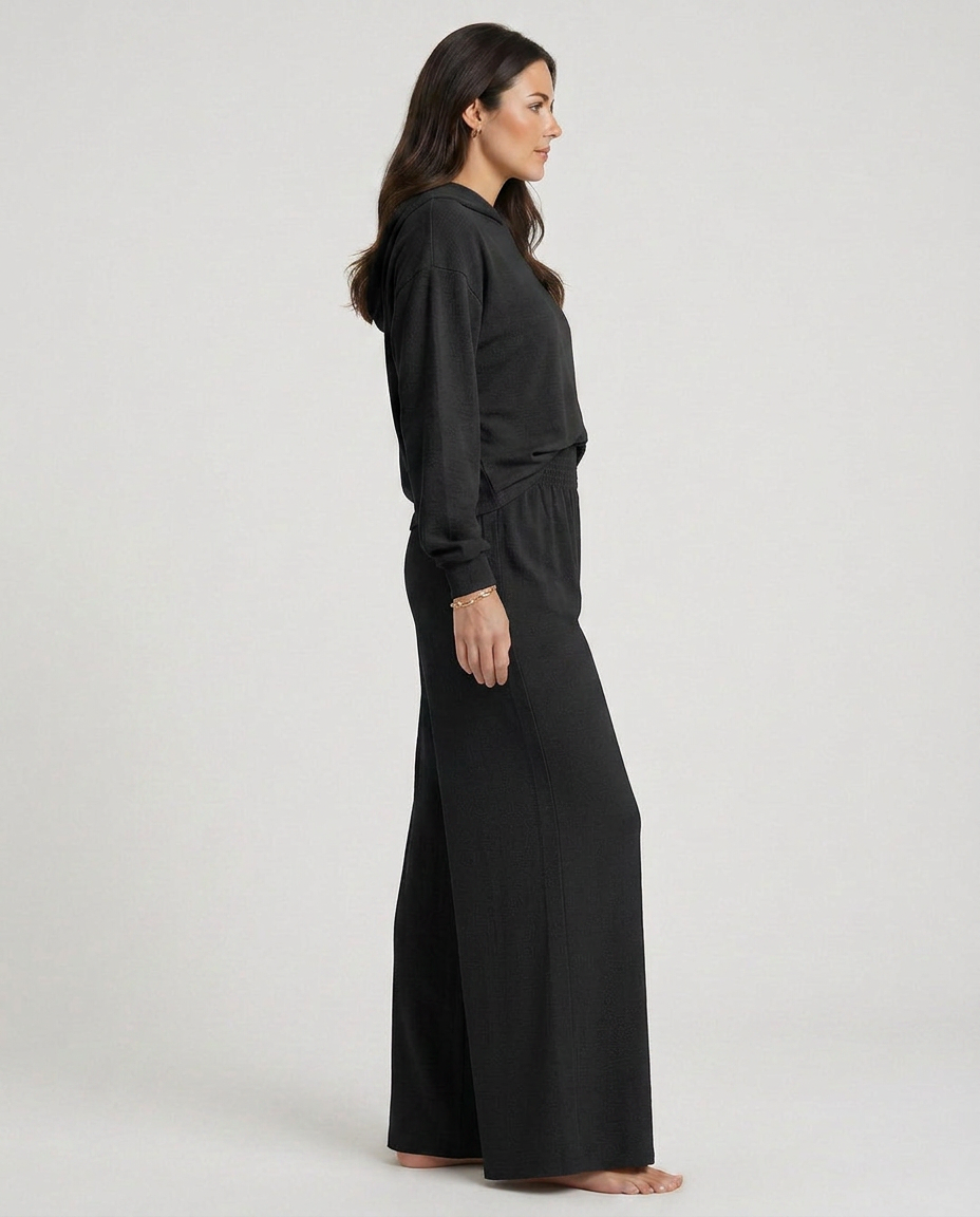 Wide-Leg Trousers With Elastic Waist
