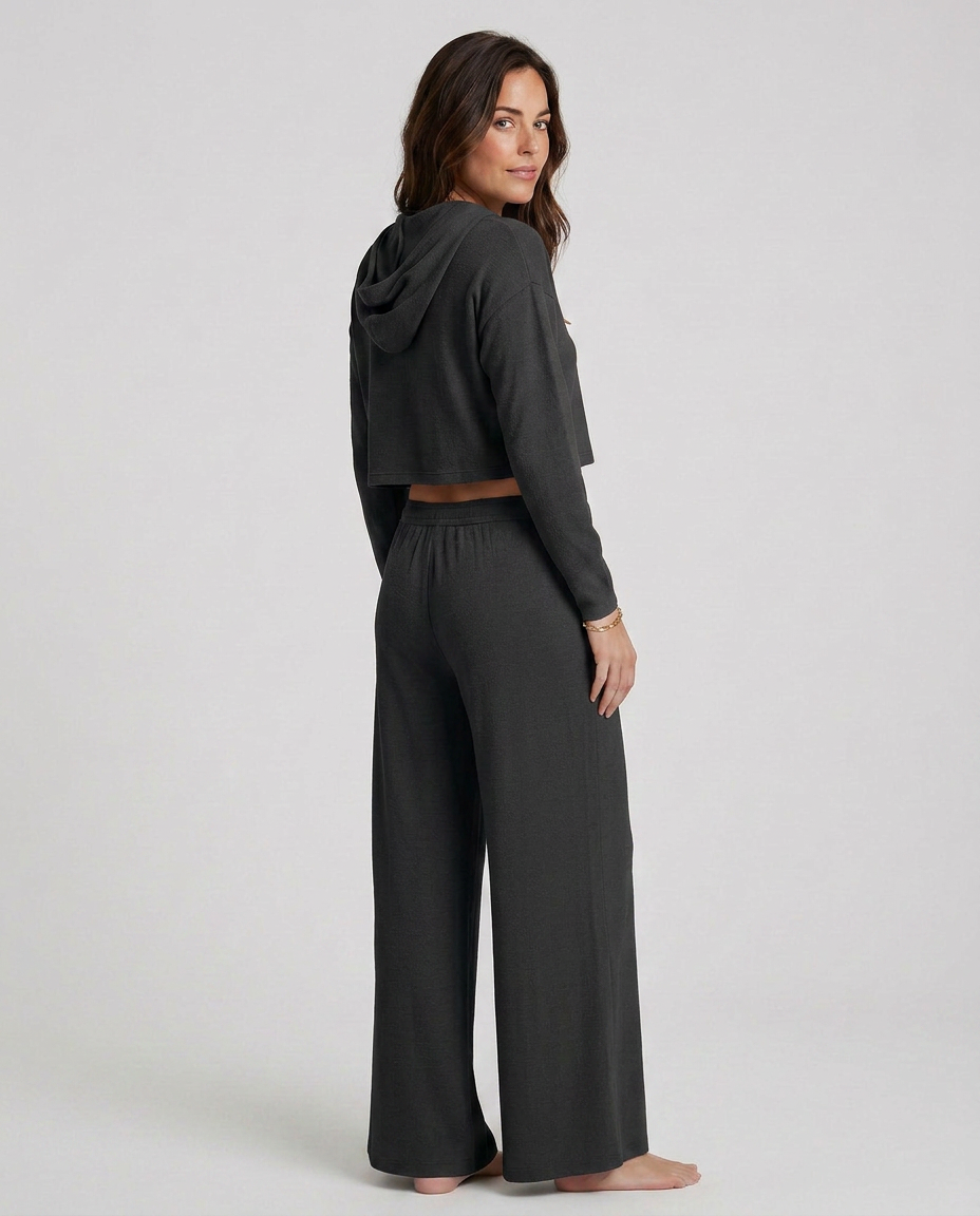 Wide-Leg Trousers With Elastic Waist