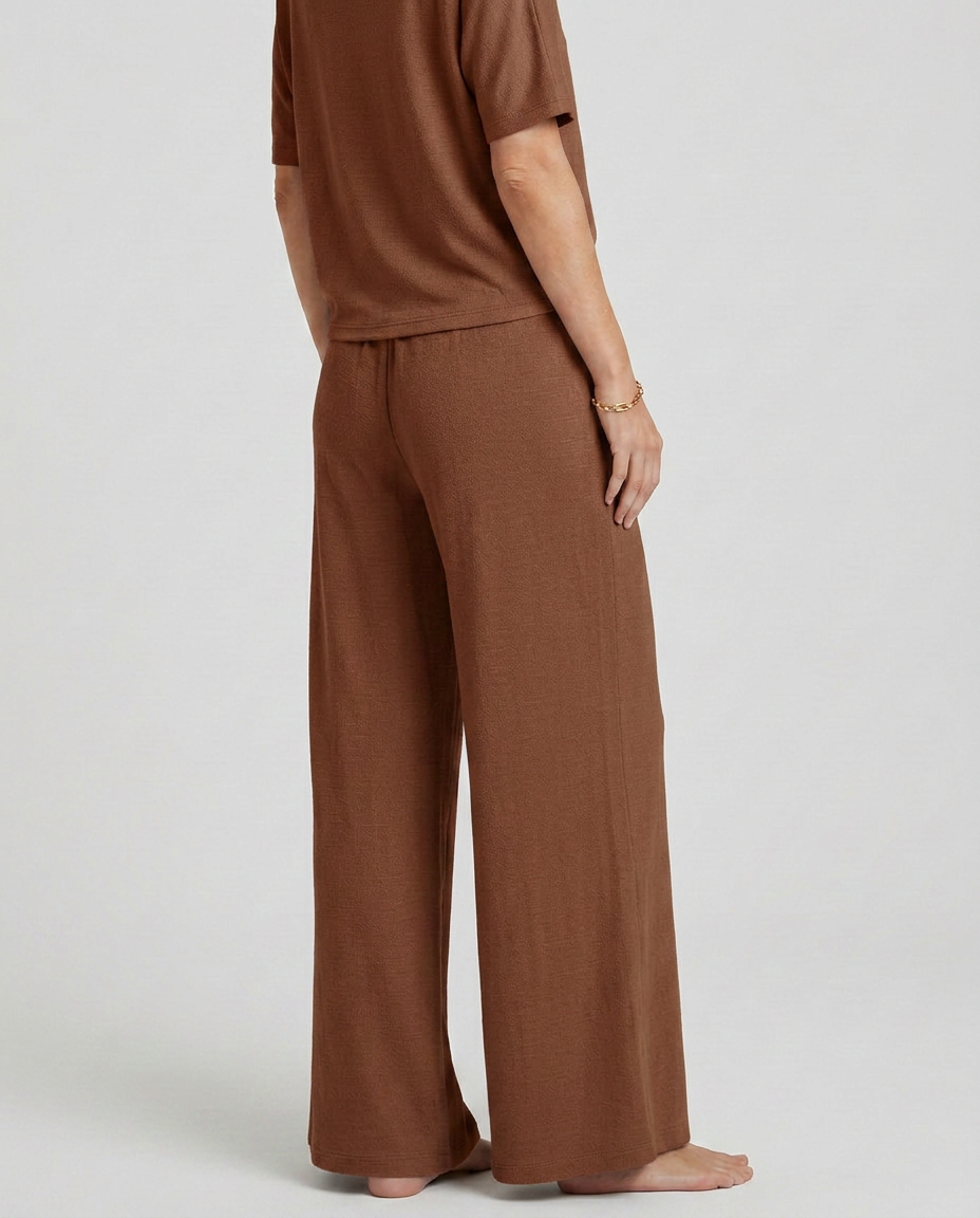 Wide-Leg Trousers With Elastic Waist