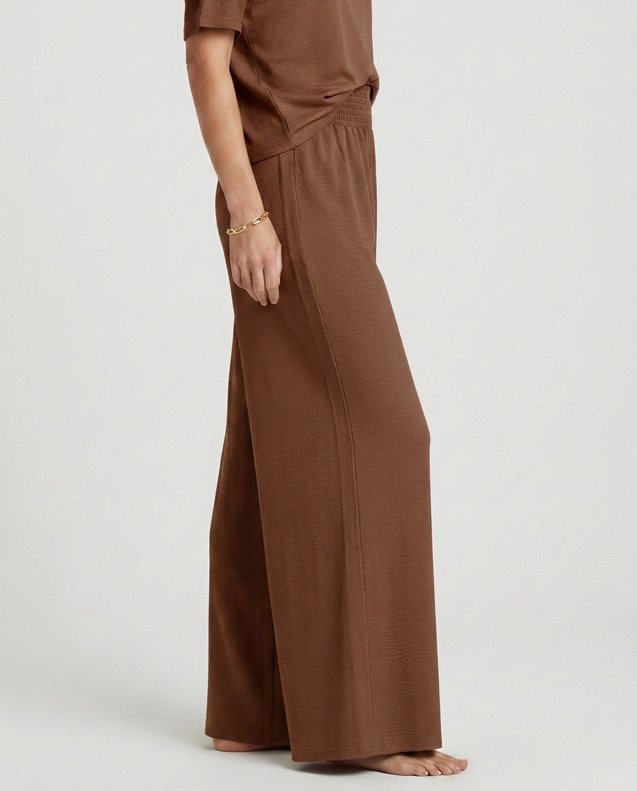 Wide-Leg Trousers With Elastic Waist